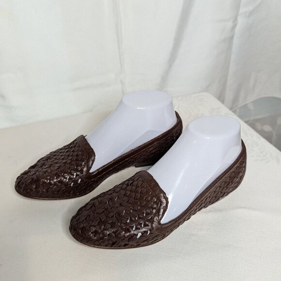 Sesto Meucci Brown Leather Flats, Size 7N, Made in Italy - Picture 2 of 7